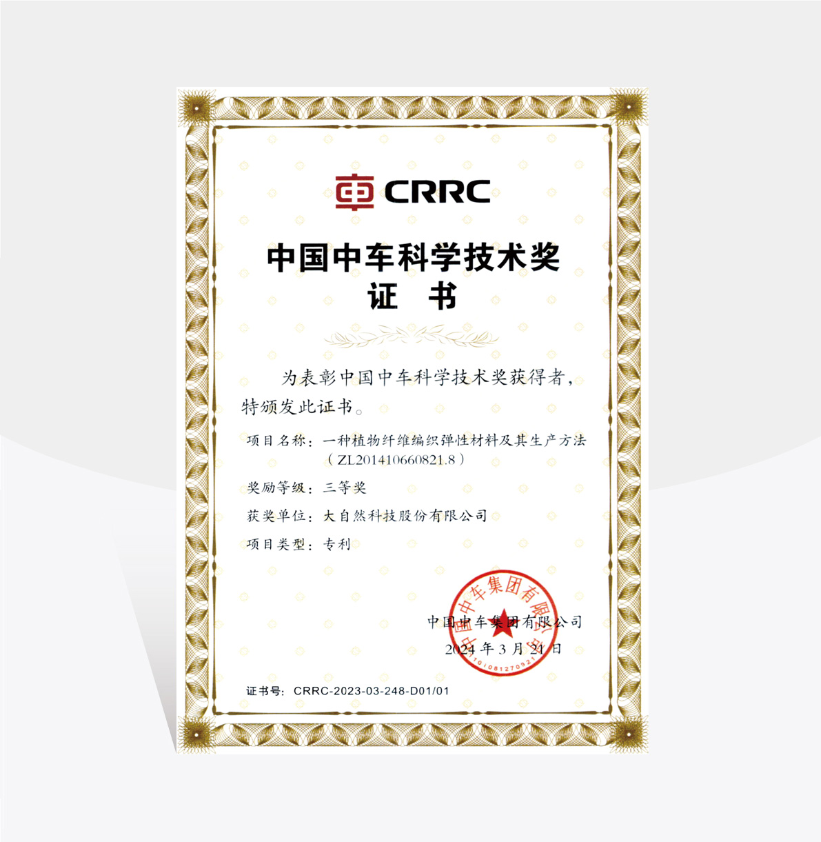 中國(guó)中車科技獎(jiǎng)