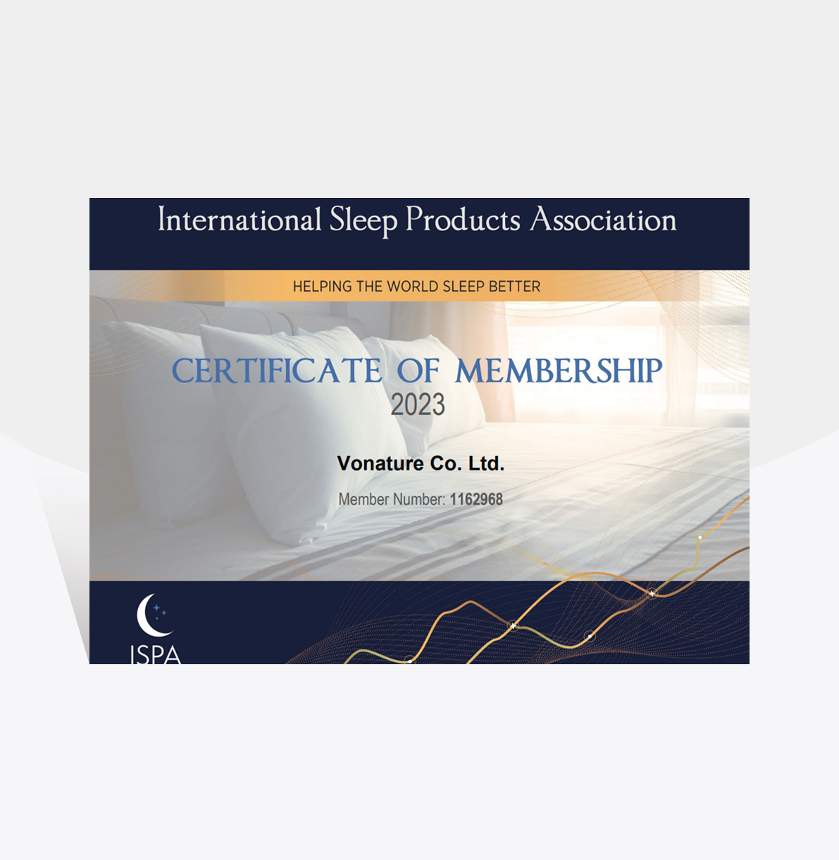 ISPA（國(guó)際睡眠產(chǎn)品協(xié)會(huì)）協(xié)會(huì)證書